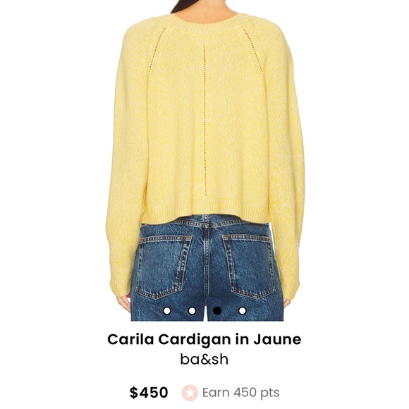 ba&sh Carila Cardigan in yellow - Picture 2 of 5